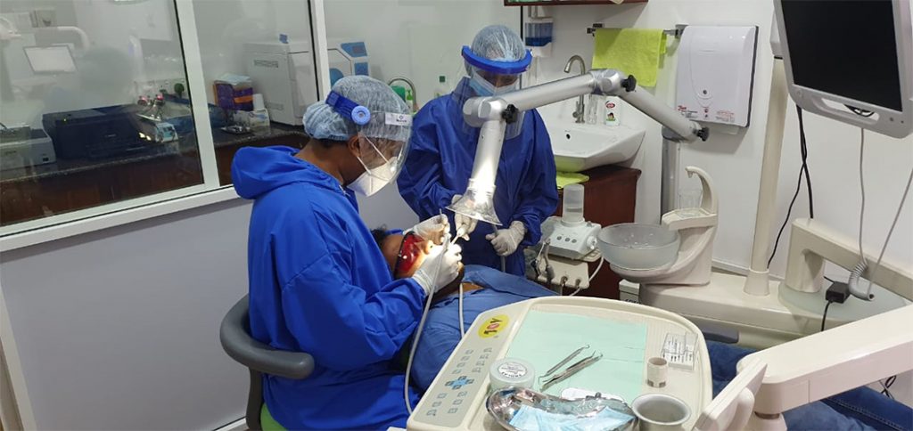 child at east at a dentist